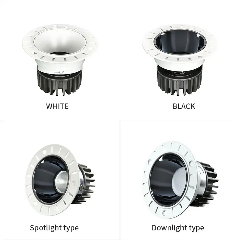 LED Downlight 12W AC220V 220v Recessed Spotlight Borderless Ceiling Downlight Aluminum Lighting Bedroom Kitchen Indoor Down Lamp
