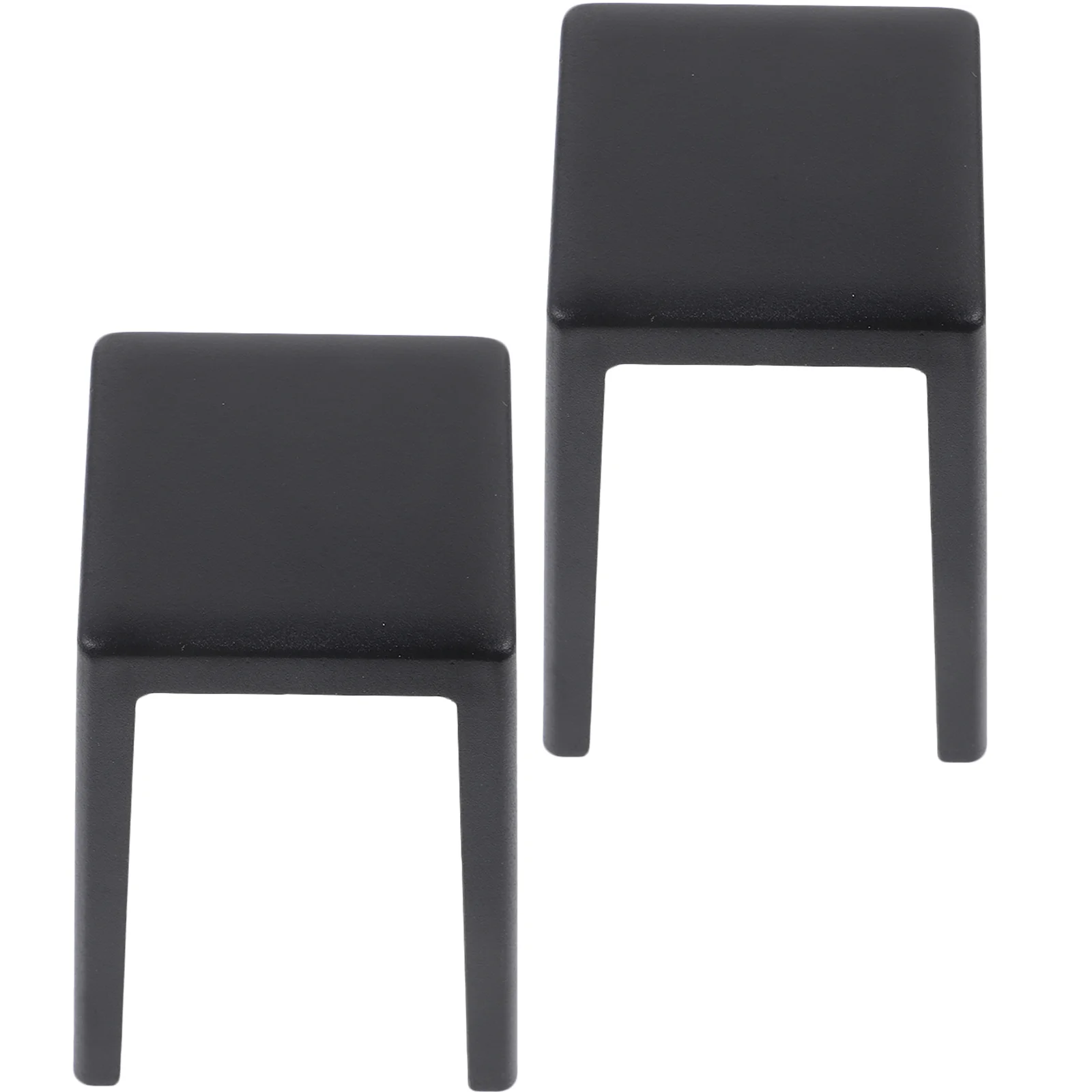 2 Pcs Chair Toy Room Mini Stool House Furniture Miniature Sofa Bar Plastic Model