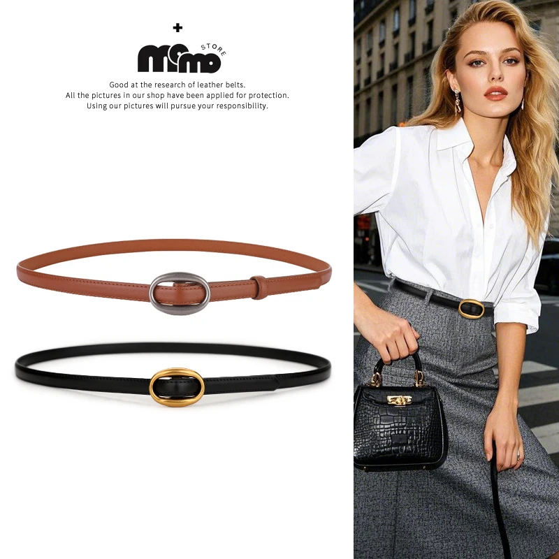 Skinny belt with diamond buckle detail main image 1