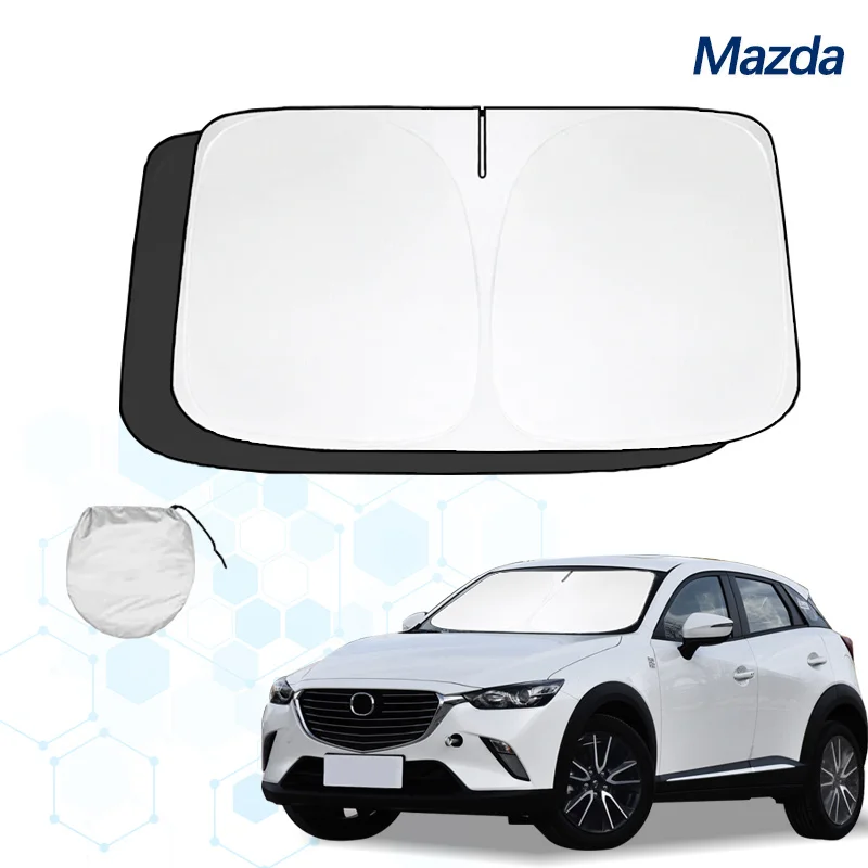 Windshield Sun Shade For Mazda CX3 CX-3 Sunshade Sun Visor Protector Foldable Blocks UV Rays Keep Car Cooler