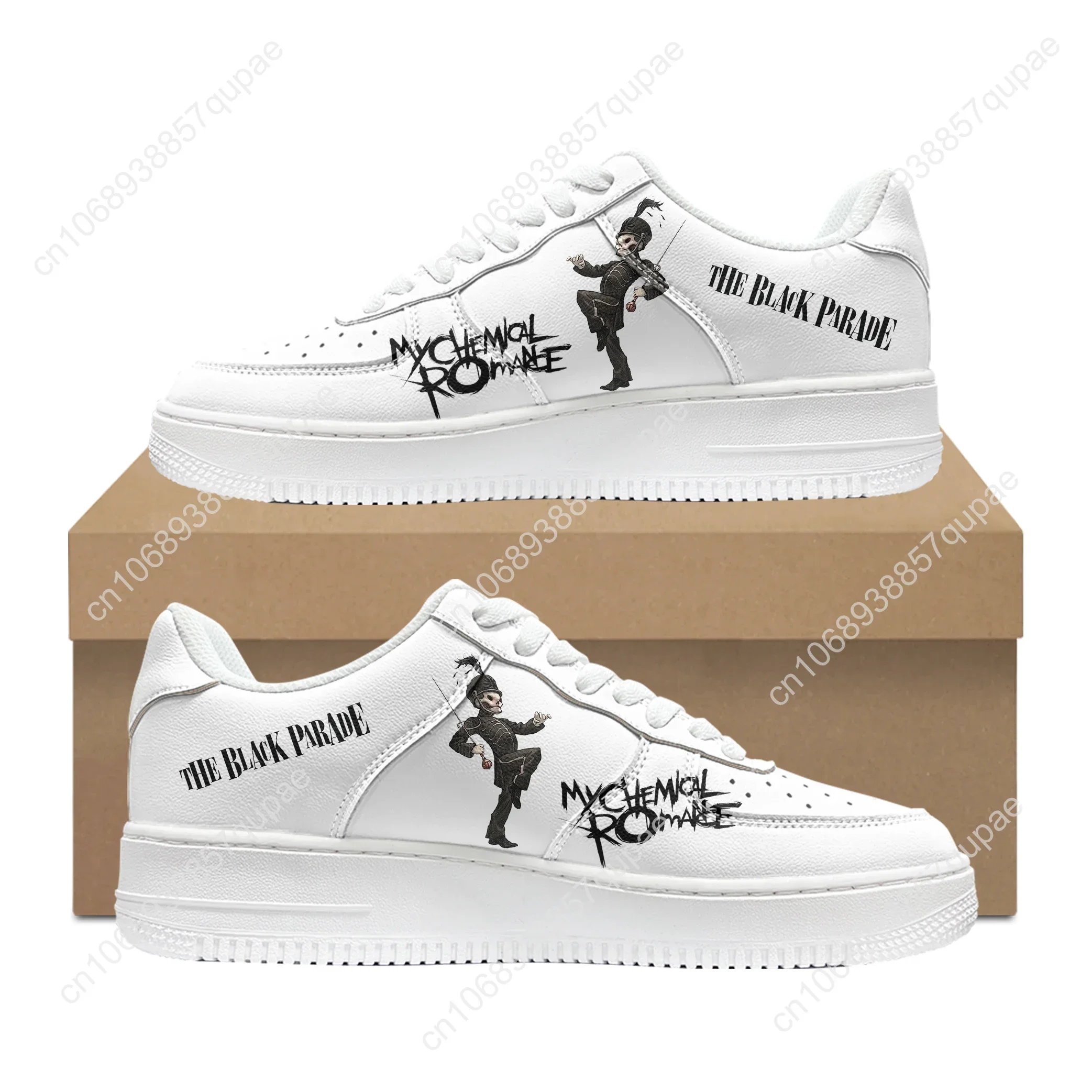 

My Chemical Romance Rock Band Shoes AF Basketball MCRX Mens Womens Running Sports Flats Force Sneakers Lace Up Mesh Custom Shoe