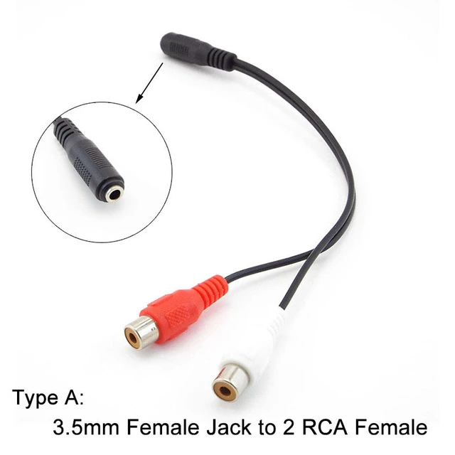 Câble Audio Câble RCA To3.5 Transparent Cable 2RCA stéréo (2R-1ST