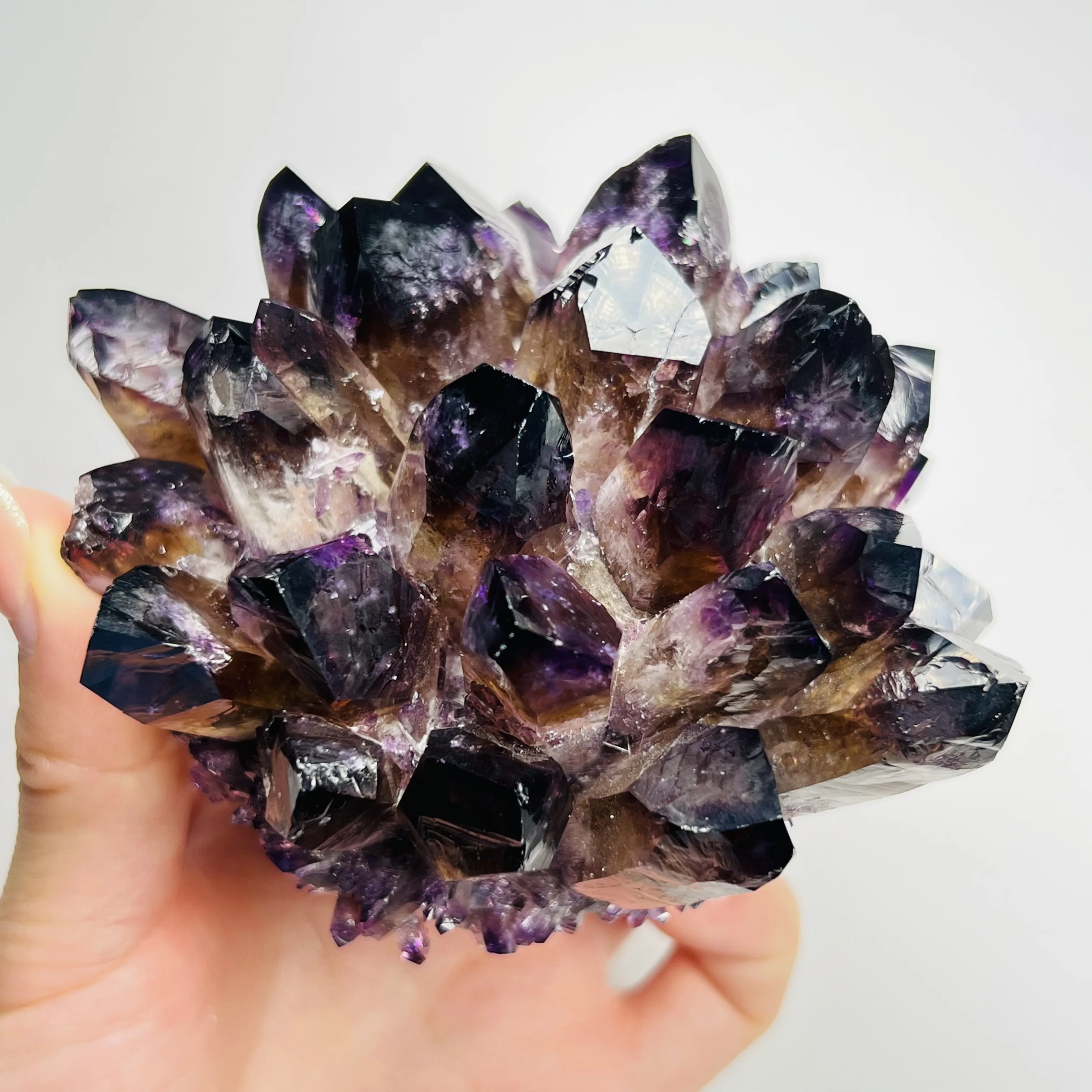 1pc Purple ghost Cluster quartz crystal mineral Specimen reiki healing 250g+ 