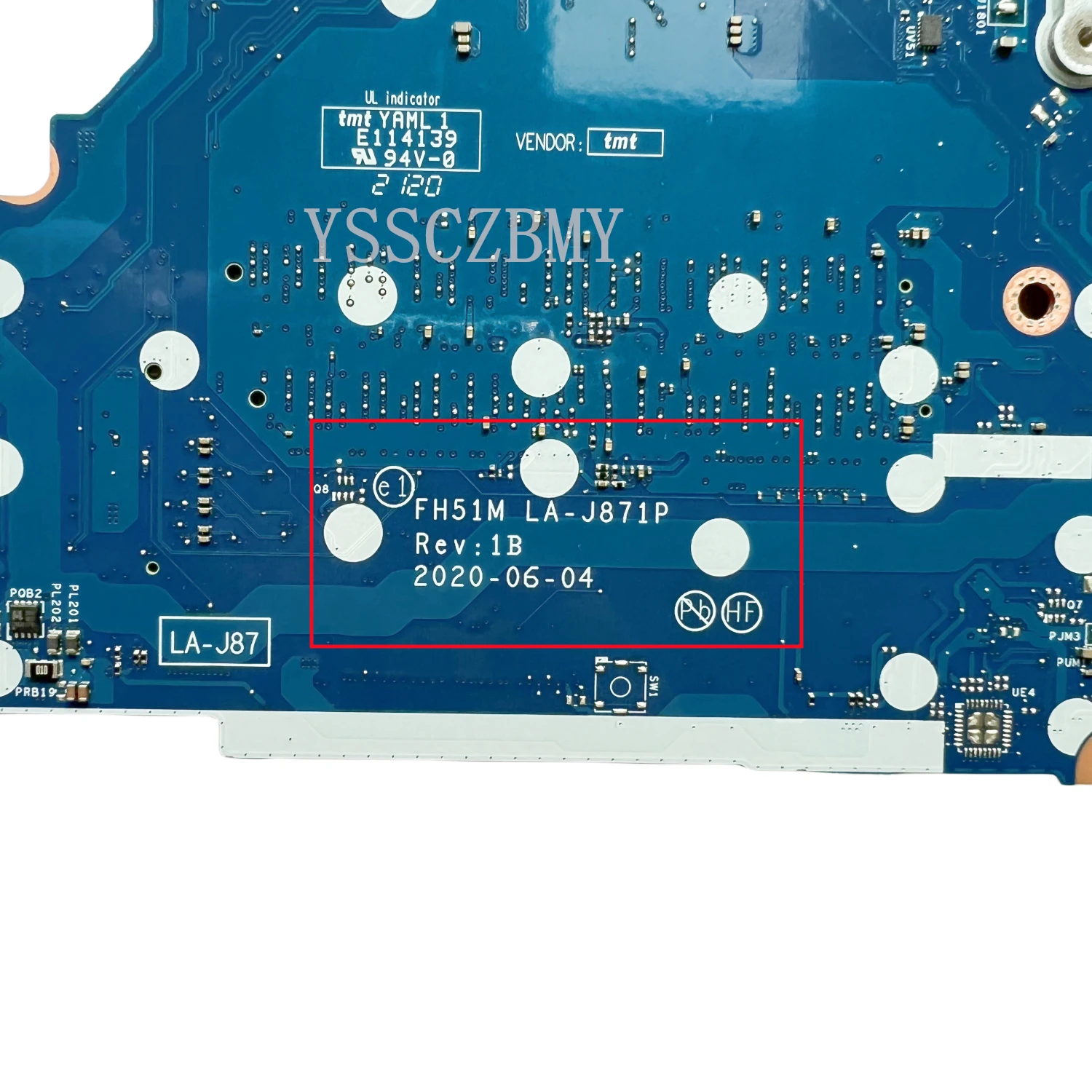 FH51M LA-J871P Mainboard For Acer AN517-52 AN515-55 Laptop