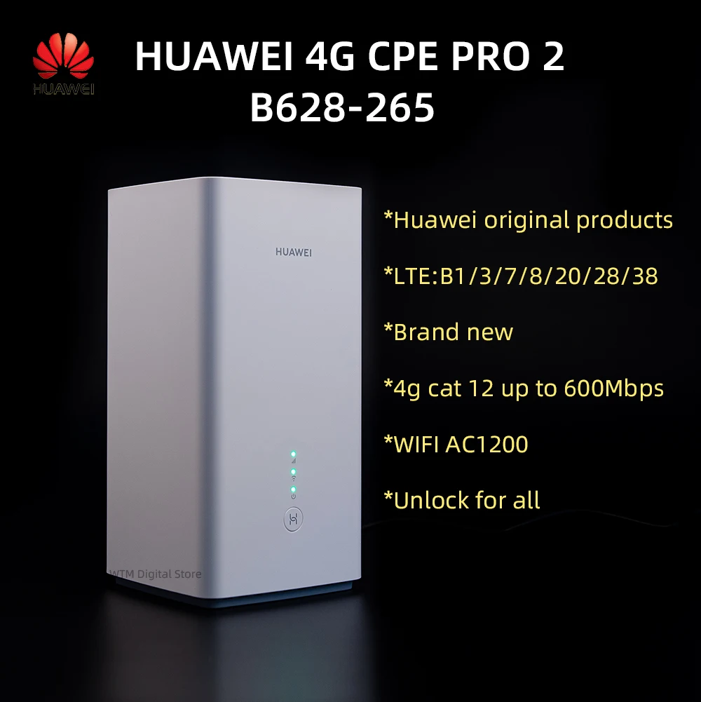 Original Huawei 4G CPE Pro 2 B628-265 4G LTE Cat12 600Mbps WIFI AC1200 ...