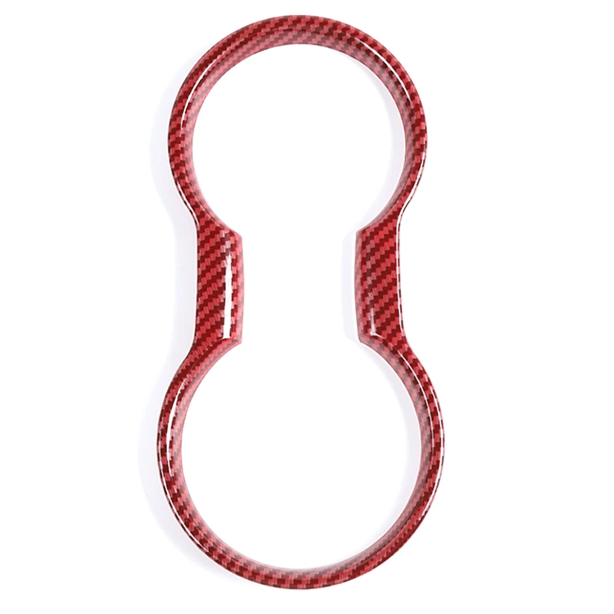 

Обложка для подстаканника, обрезанная рамка ABS для Ford Mustang 2015 2016 2017 2018 2019 2020, аксессуары для интерьера (красное углеродное волокно)