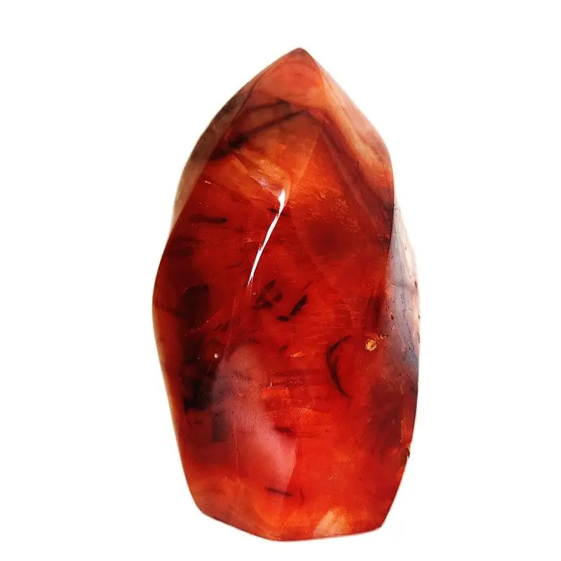 Pedra natural ágata vermelha chama de cristal carnelian tocha energia espiritual cura e feng shui decoração do quarto de mesa maison ho