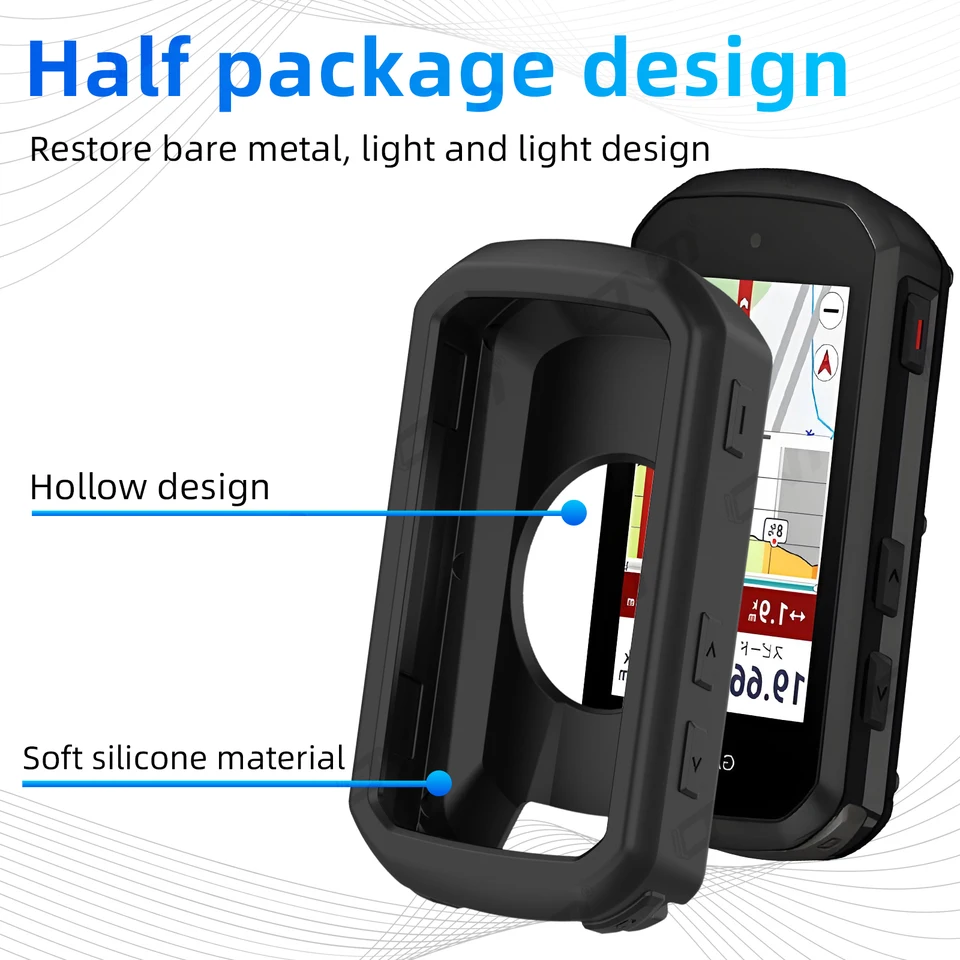 Vhbw Custodia Protettiva In Silicone Per Garmin Edge 830 | Cover Antigraffio E Antiurto Per Computer Da Bici | Colore Nero