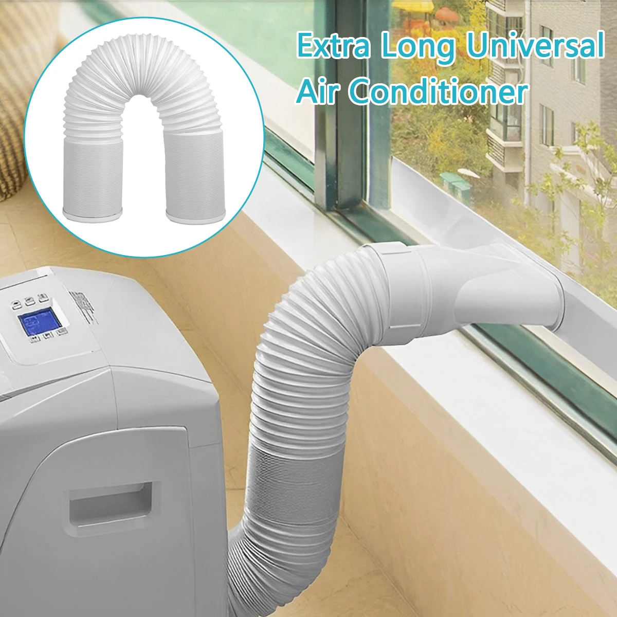 

Air Conditioner Hose 360° Bendable Air Conditioner Exhaust Hose 3 Meter Durable AC Pipe Duct Extension Exhaust Hose AC Exhaust