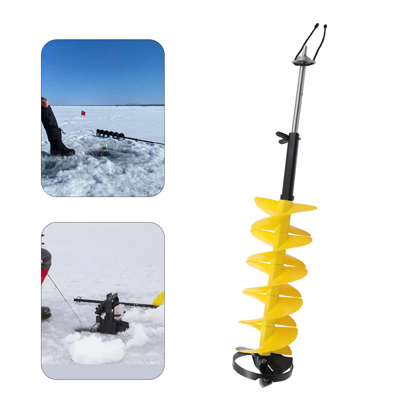 Cordless Nylon Corrosion Resistance Ice Drill Auger with Centering Point Blade 8In Ice Auger Bit for Ice Drilling 3