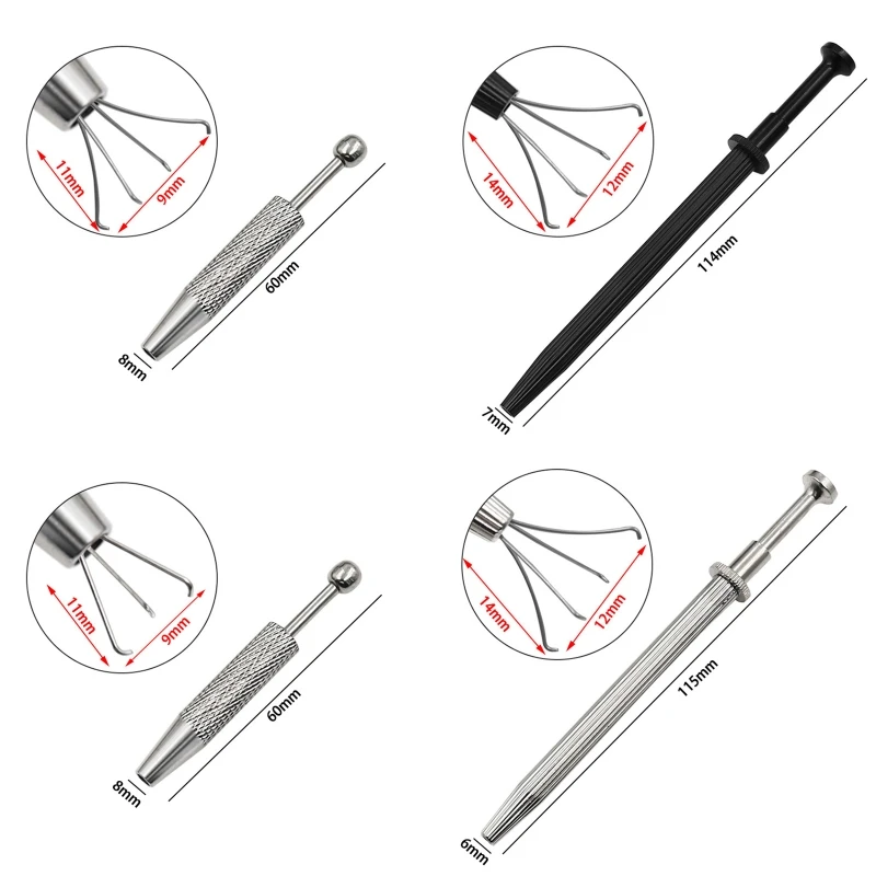 Piercing Ball Grabber Tool Pick Up Tool With 4 Prongs Holder - Temu
