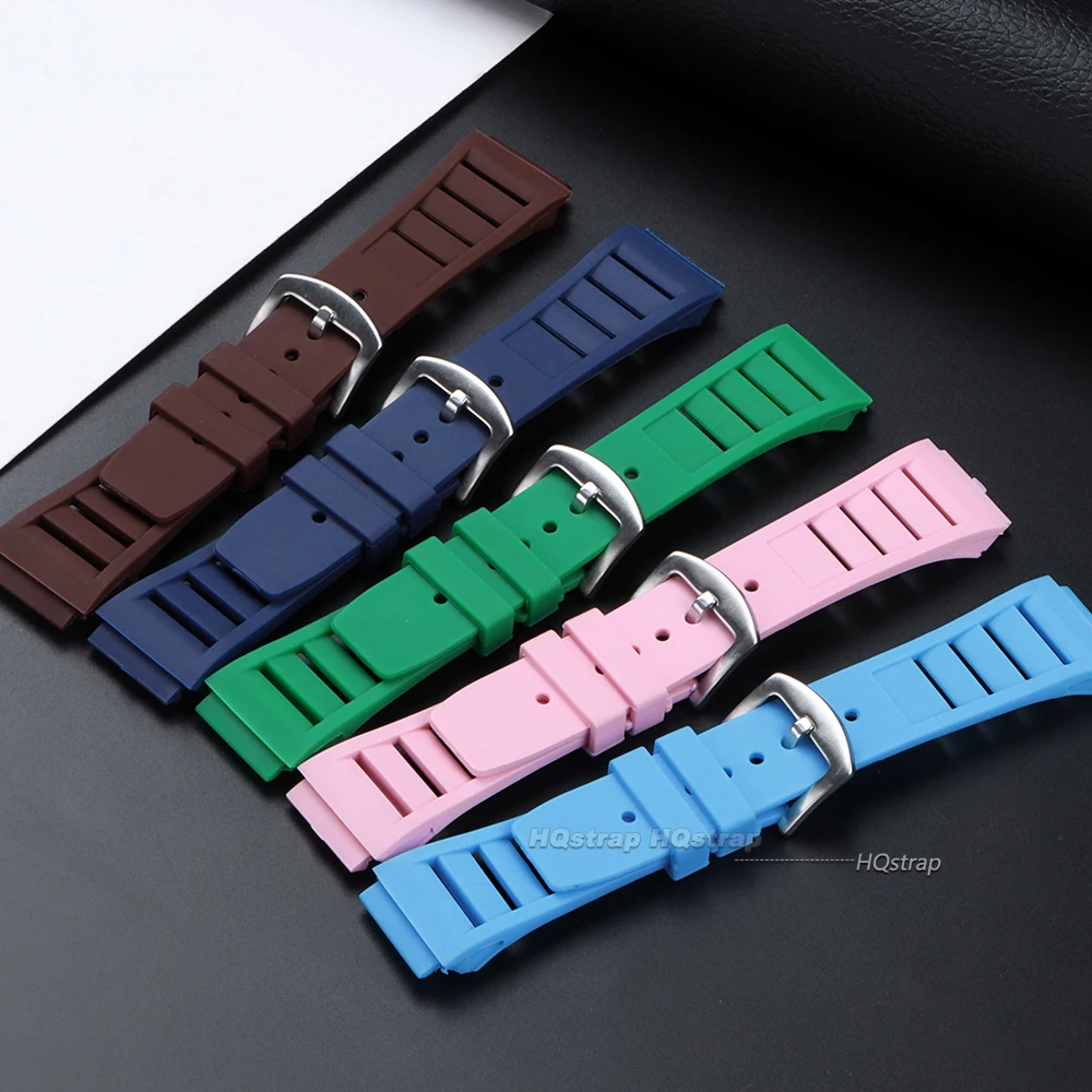 Silicone Sport Watch Strap - Soft Rubber Wristband for Men & Women, 17mmX21mm Replacement Bracelet