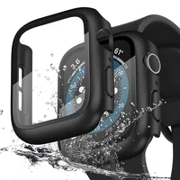 Boîtier PC + protecteur de montre en verre trempé pour Apple Watch 44mm 38 40 41 42 45mm, housse de protection complète pour iWatch SE 7 6 5 4 3 2 1 1