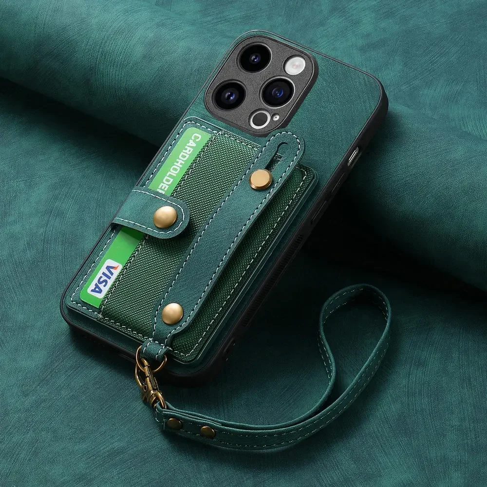 Leather Wristband Card Case – Sleek Back Cover