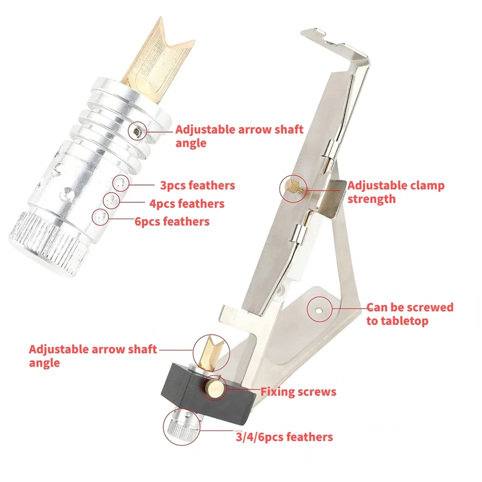 Outil Collage Plumes Flèches Jig De Fletching Réglable Pour Flèches