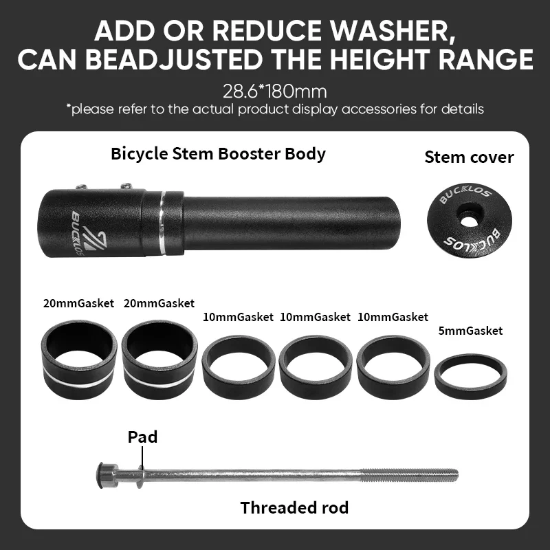 Bicycle Handlebar Adapter Rise Up 70/80/115/180/210mm Road Mountain Bike Stem Extender Raise