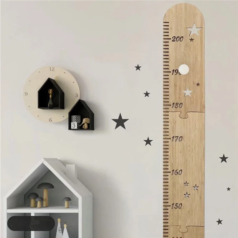 Baby Kids Height Growth Chart Ruler Baby Children Height Gauge Room Decoration Wall Meter Measurement Stickers