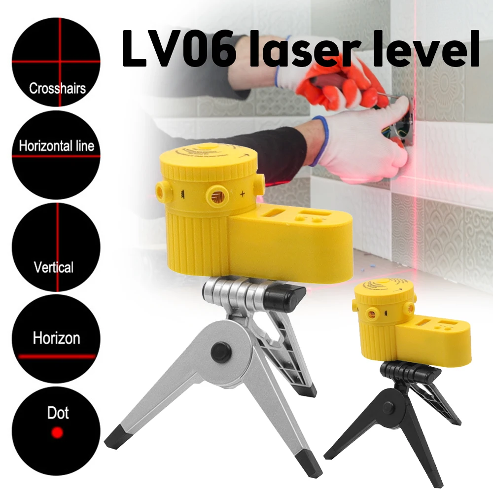 Laser Level Multifunction Cross Line Vertical Horizontal Line Equipment with Tripod