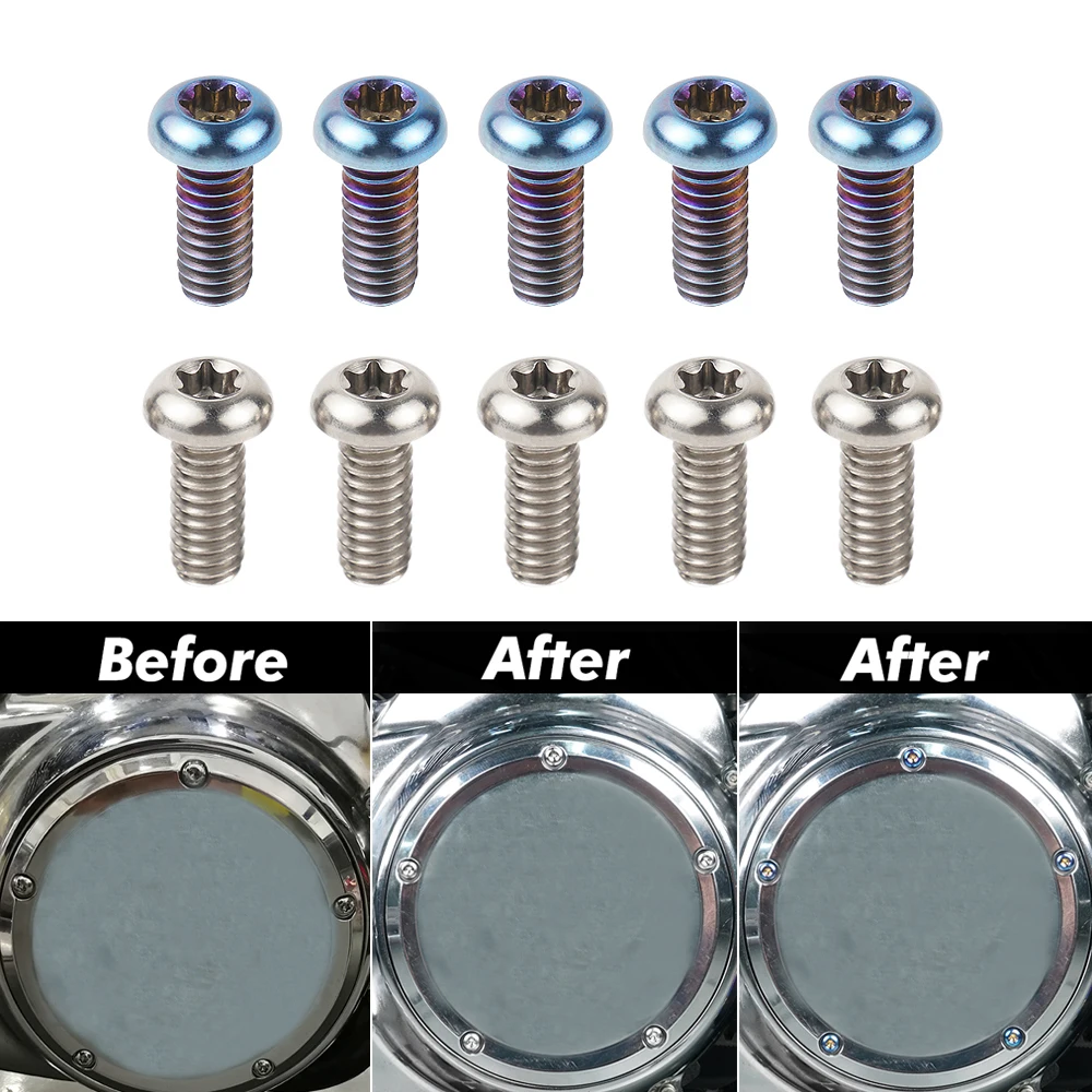 

Titanium Derby Cover Screw Bolts for Harley Dyna Fat Bob Softail Fat Boy FLSTF Deluxe Heritage Softail Classic FLSTC 2008-2017