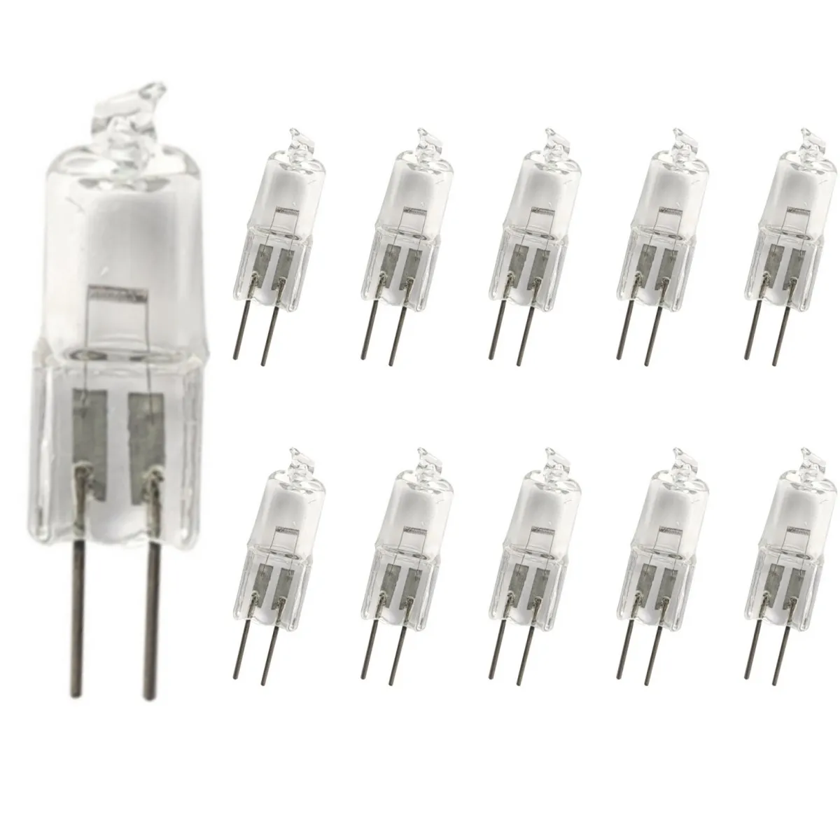 10pcs 20X Halogen G4 Bulb DC 12V 2-Pin Type G4 Halogen Lamps Lights 20W Clear Each Bulb With An Inner Box For Home Decor