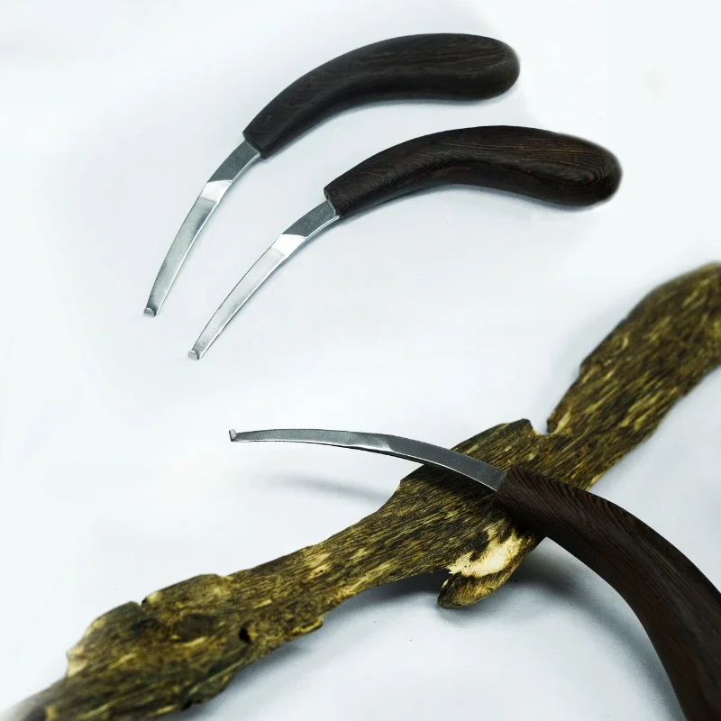 Agarwood Hook Knife/ Engrave Knife Shannon Scraping Essence Steel Scimitar Head Plane Cut and Dig Take Incense Materials Tools