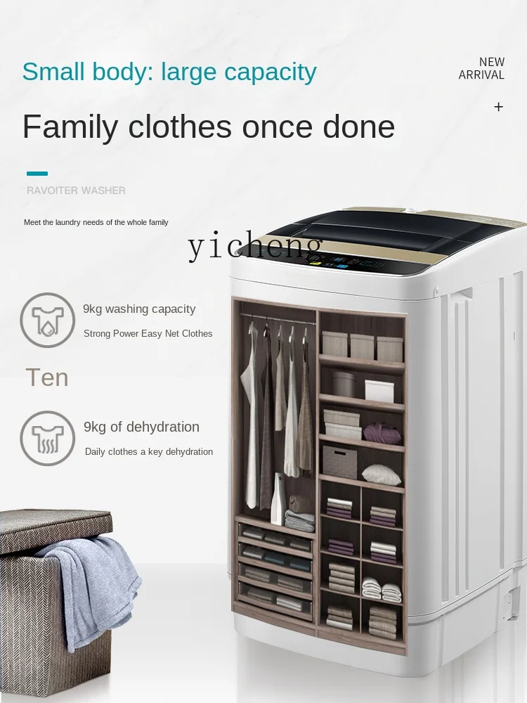 XL Full-Automatic Washing Machine for the Elderly Large Font Button One-Click Washing Small 4