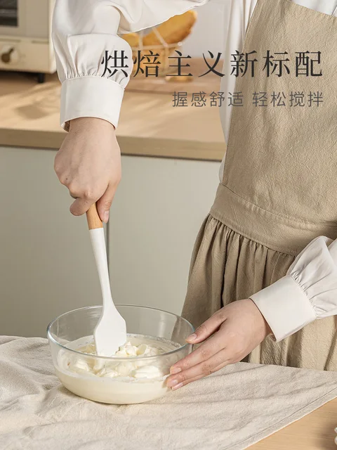 고온 내성 실리콘 소프트 스크레이퍼, 베이킹 크림 삽, 케이크 뒤집개, 가정용 식품 등급, 걱정 없는 일기