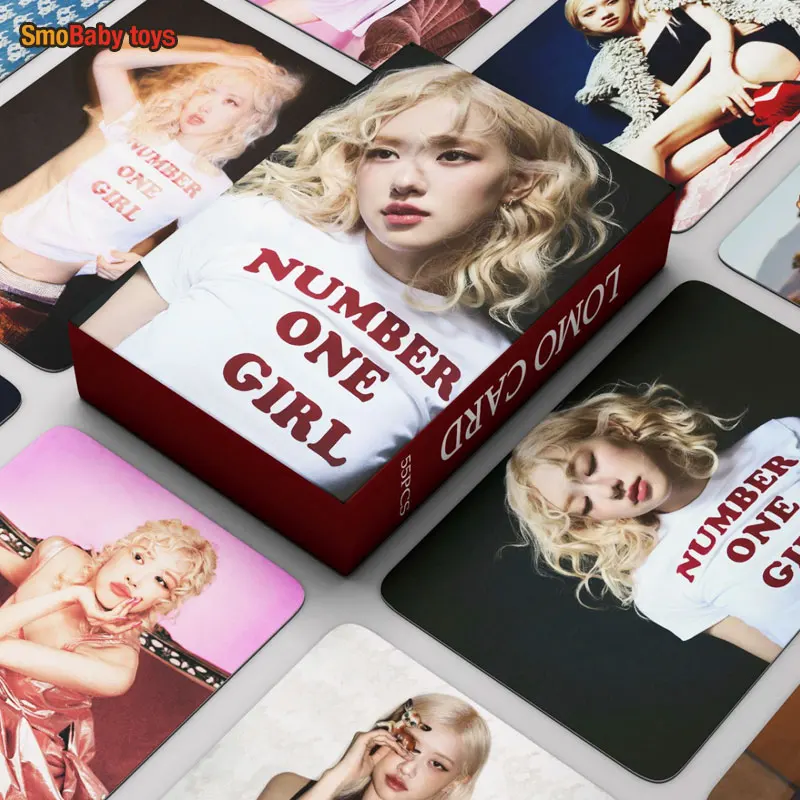 Kpop Born Pink ROSE Number One Girl ROSIE Lomo Card Postcards Photocard 55Pcs/Set for Fans Collection Gifts collectible cards