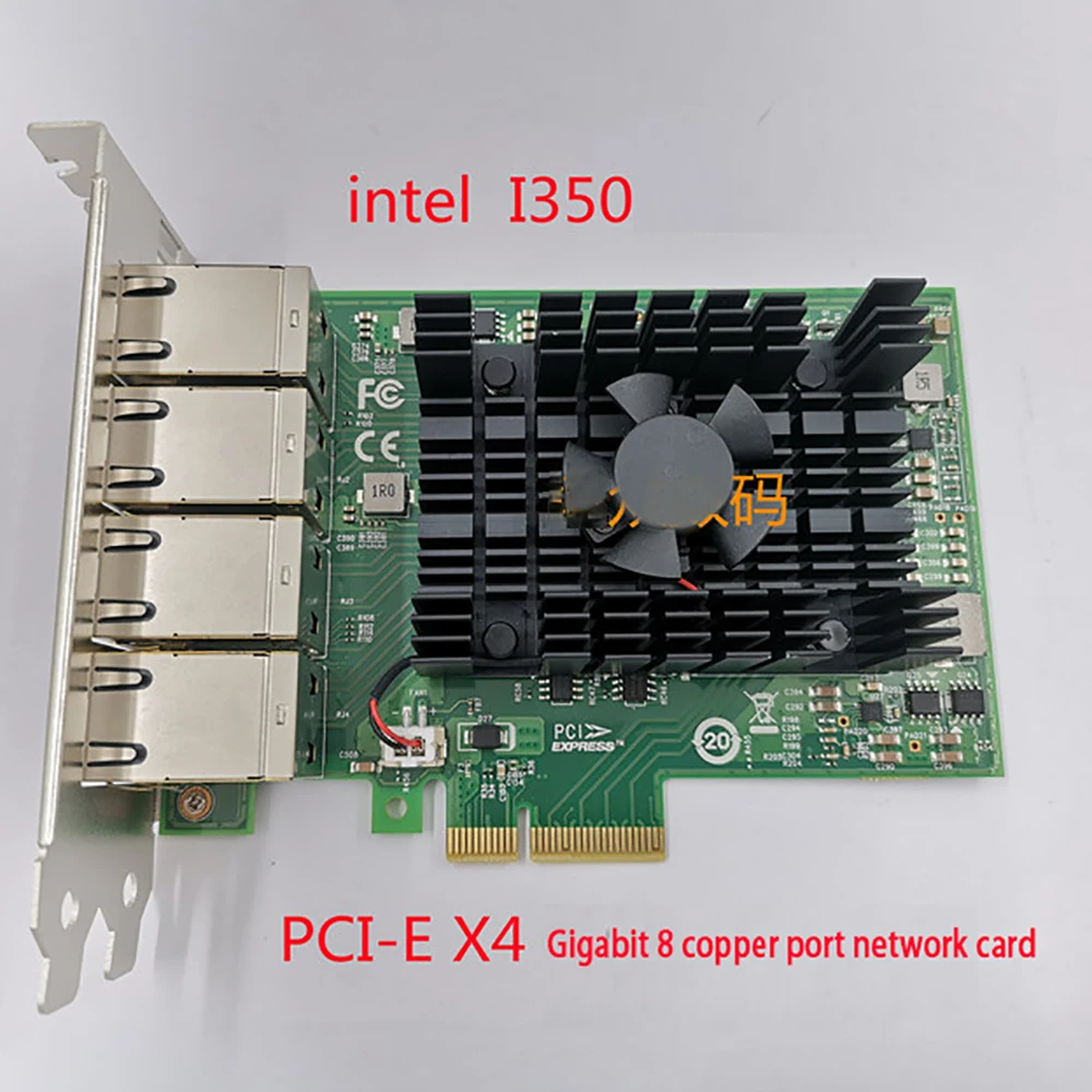 For Intel I350 Chip PCIE X4 8RJ45 8 Port Gigabit Ethernet Network Card