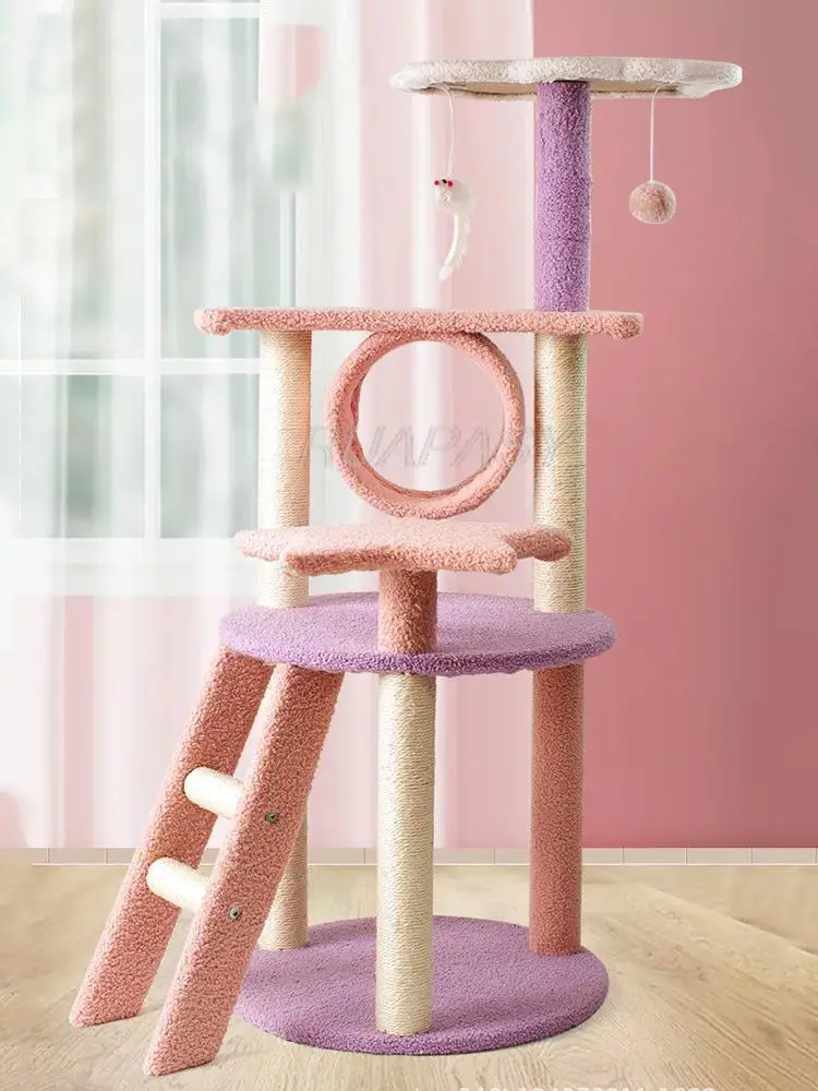 

Luxury Modern Cat Tree Tower for Indoor Large Top Perch Condo Durable Fully Wrapped Scratching Sisal Posts Cat Tree Tower