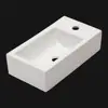 Ceramic Bathroom Vessel Sink 18"x10" Wall Mount Corner Vanity Basin Bowl White 4