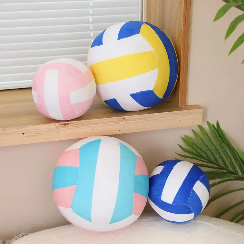 Kawaii Simulation Volleyball Ball Plush Toy Cute Basketball Pillow Football Doll Accompany Soft Kids Toys for Girls Boys Gifts