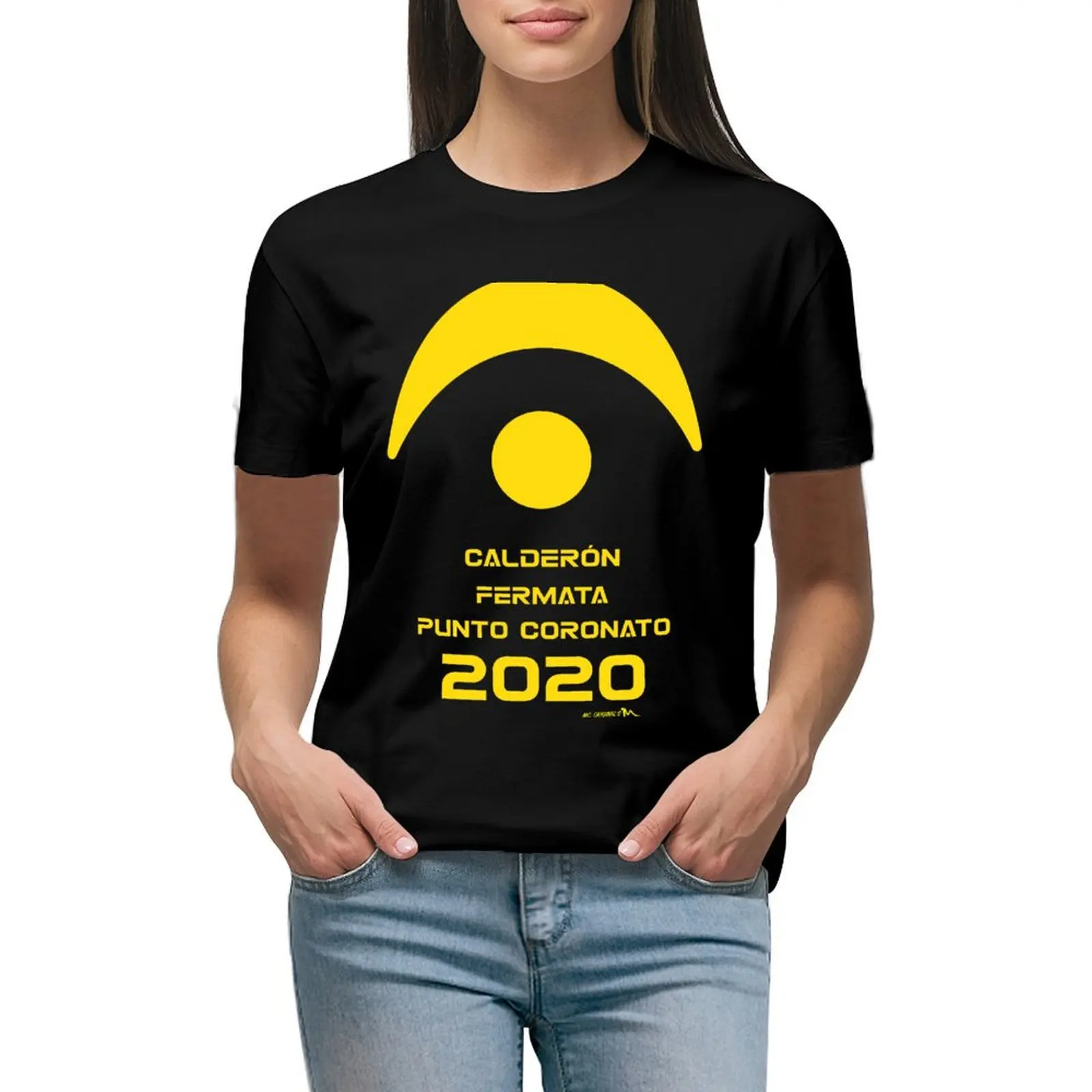 

Calderón Musical (fermata) T-shirt Female clothing cute tops t-shirt dress for Women sexy