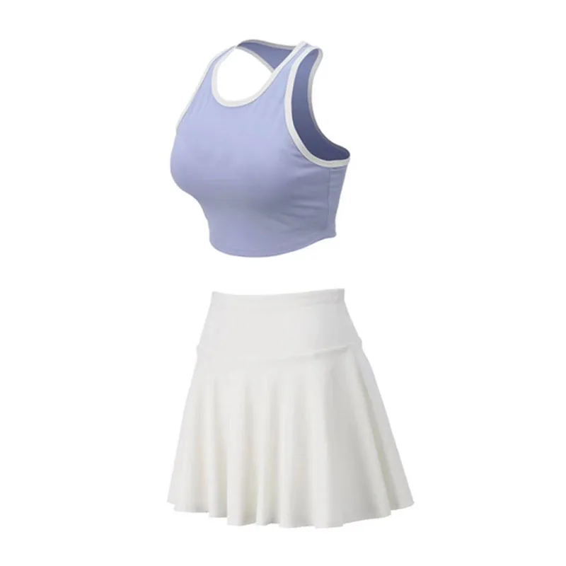 Womens Dresses Soft Sports Sets Golf Badminton Skorts Back Cross Tracksuits With Chest Pads Yoga Suits Women Tennis Dress