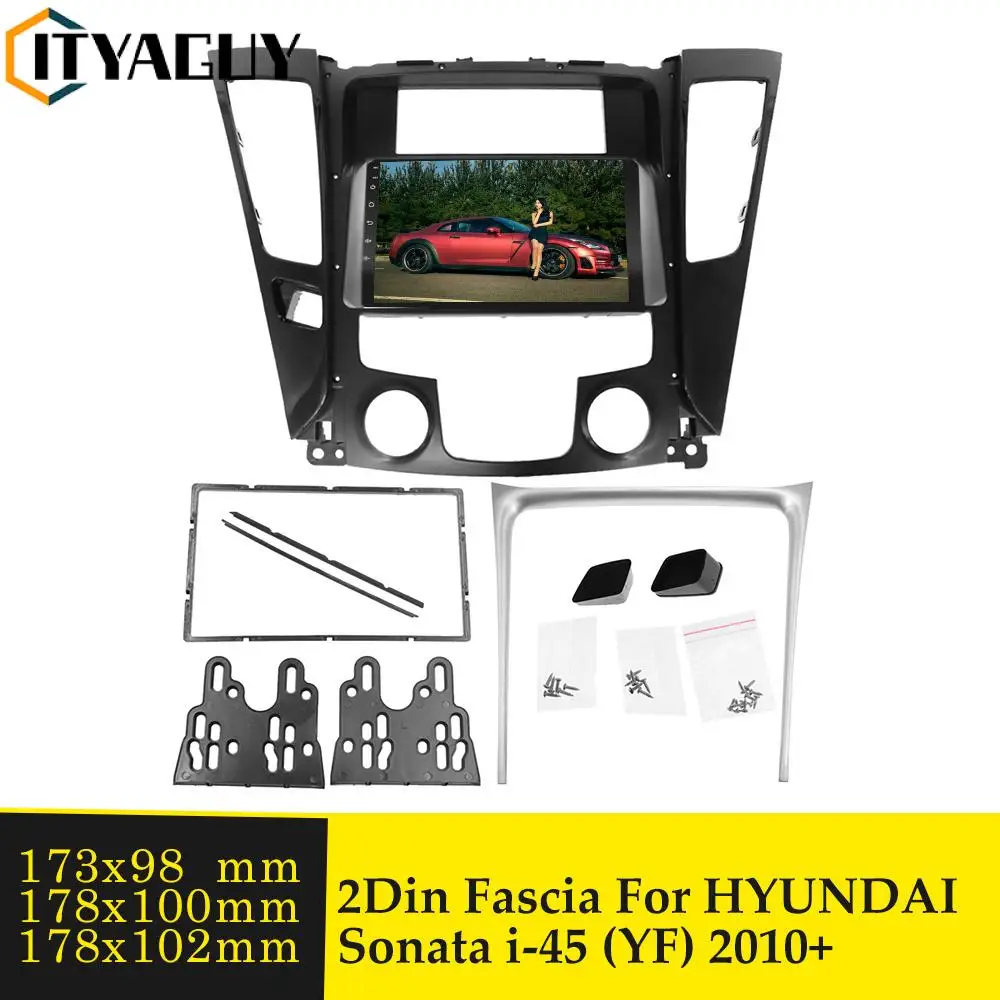 

Double Din Radio Fascia for HYUNDAI Sonata YF 2010+ CD DVD Audio Panel Dash Mount Trim Refitting Kit Face Surround Frame Bezel