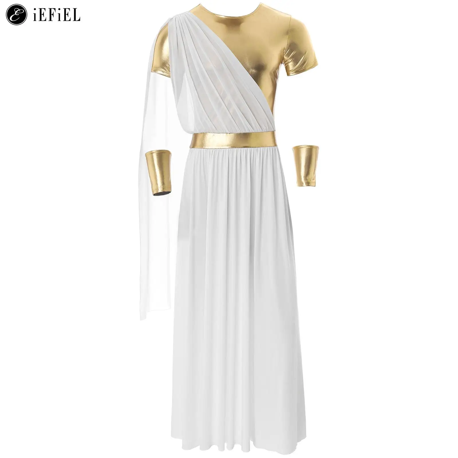 

Mens Greek Toga Costume Roman God Ancient Grecian Mythology Philosopher Rome Nobility Cosplay Robe for Halloween Party Carnival