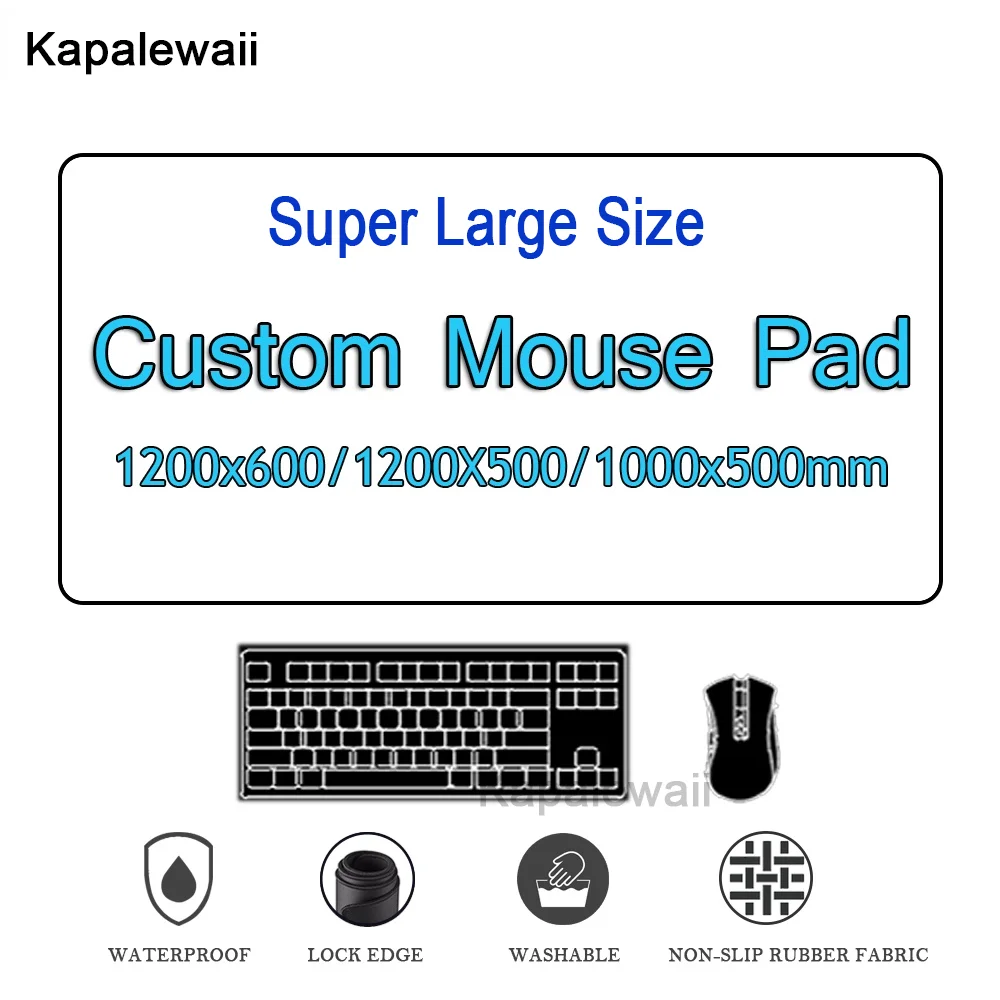 

Desk Mat 1200x600 Custom Mausepad Gaming Mouse Pad Extra Large Mousepad 100x50 Big Slipmat PC Gamer Anime Mous Carpet Table Rug