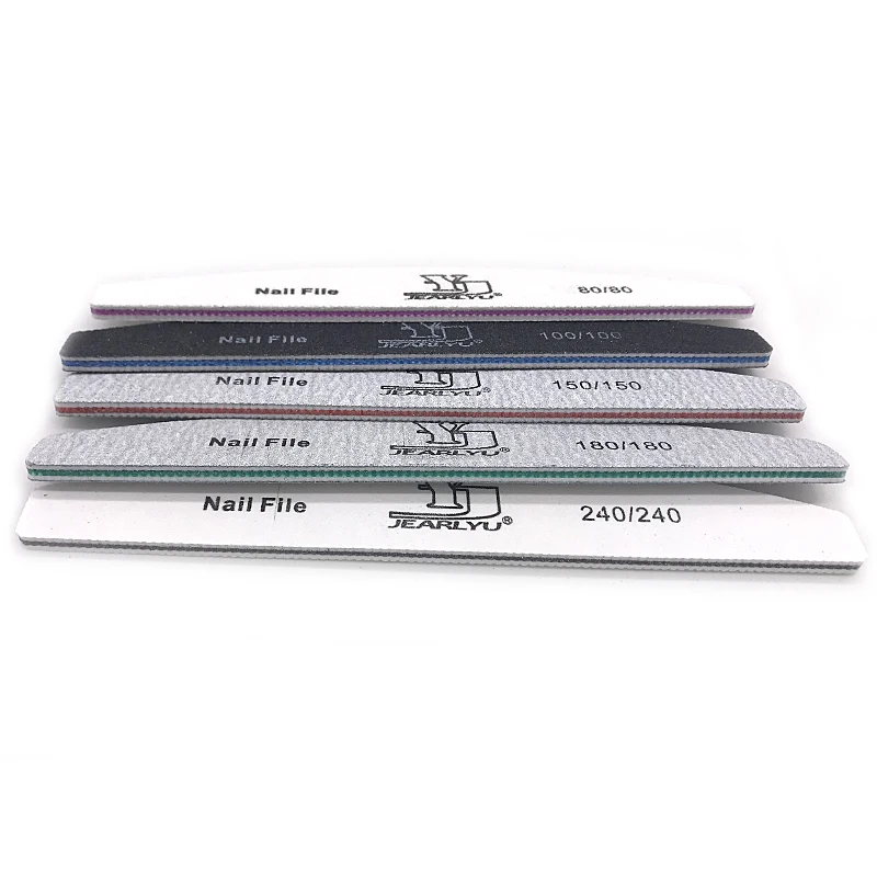5-teiliges Nagelfeilen-Set in Verschiedenen Farben Professionelles Schleifpapier Nagelhautentferner 80/100/150/180/240 Körnung Buffer Maniküre-Werkzeugset – Detail 5
