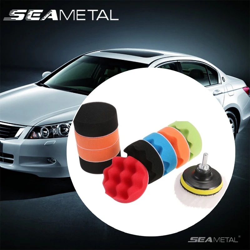 Car Polishing Sponge 3/4/5 Inch Car Polishing Pad Kit Foam Pad Polishing Wax Pads For Car Motorcycle Removes Scratches