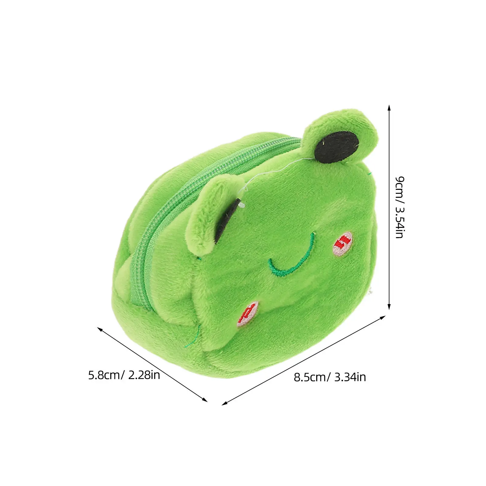 2개 세트 개구리 동전 지갑, 작고 귀여운 지퍼 파우치, 열쇠고리, 미니 가방, 데일리 여행용 개구리 동전 지갑, 여성용 지퍼 지갑