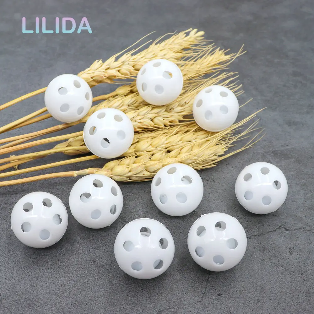 30/50/100PCS 24mm Plastic Rattle Bell Balls Squeaker Noise Insert Dog Toy Natural Squeak Baby Toys Fix Dog Toy Pet Accessories