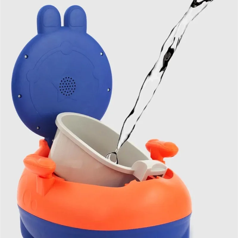 New Children's Potty With Sound Baby Children Travel Toilet Training Seat Portable Bowl Cartoon Boy Girl Pot Music Function Kids 5