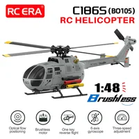 RC ERA C186S BO105 Helicopter Brushless 4CH Airplane 1/48 Optical Flow Positioning 6-Axis Gyro Three-speed Adjustment Helicopter
