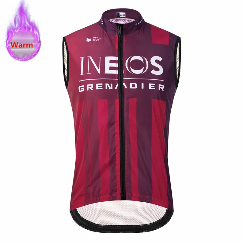 Cycling Jersey Cycling Vest Soudal Quick Step Winter Thermal Fleece Cycling Vest Sleeveless Bicycle Warm Vest Warm Cycling Jersey MTB Road Bike Jacket Vests