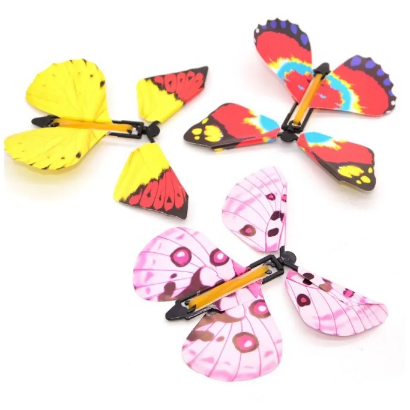 5Pcs Pet Toy Flying Butterfly Toy, Wind Up Butterfly Toy Elastic Band  Powered Flying Butterfly Decorations - AliExpress