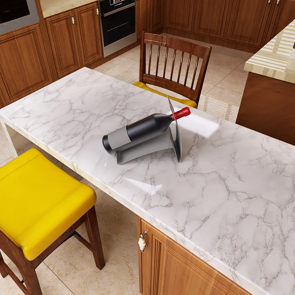 

Vinyl Oil Proof Marble Wallpaper for Kitchen Countertop Cabinet Shelf PVC Self-Adhesive Waterproof Contact Paper for Bathroom