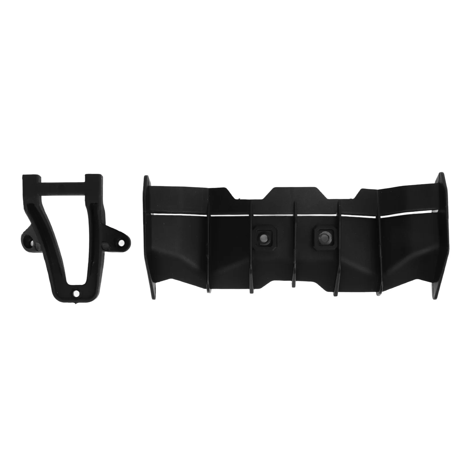 Aile arrière RC noire vue de dessus, conçue pour SCY 16101 et 16201 1/16.