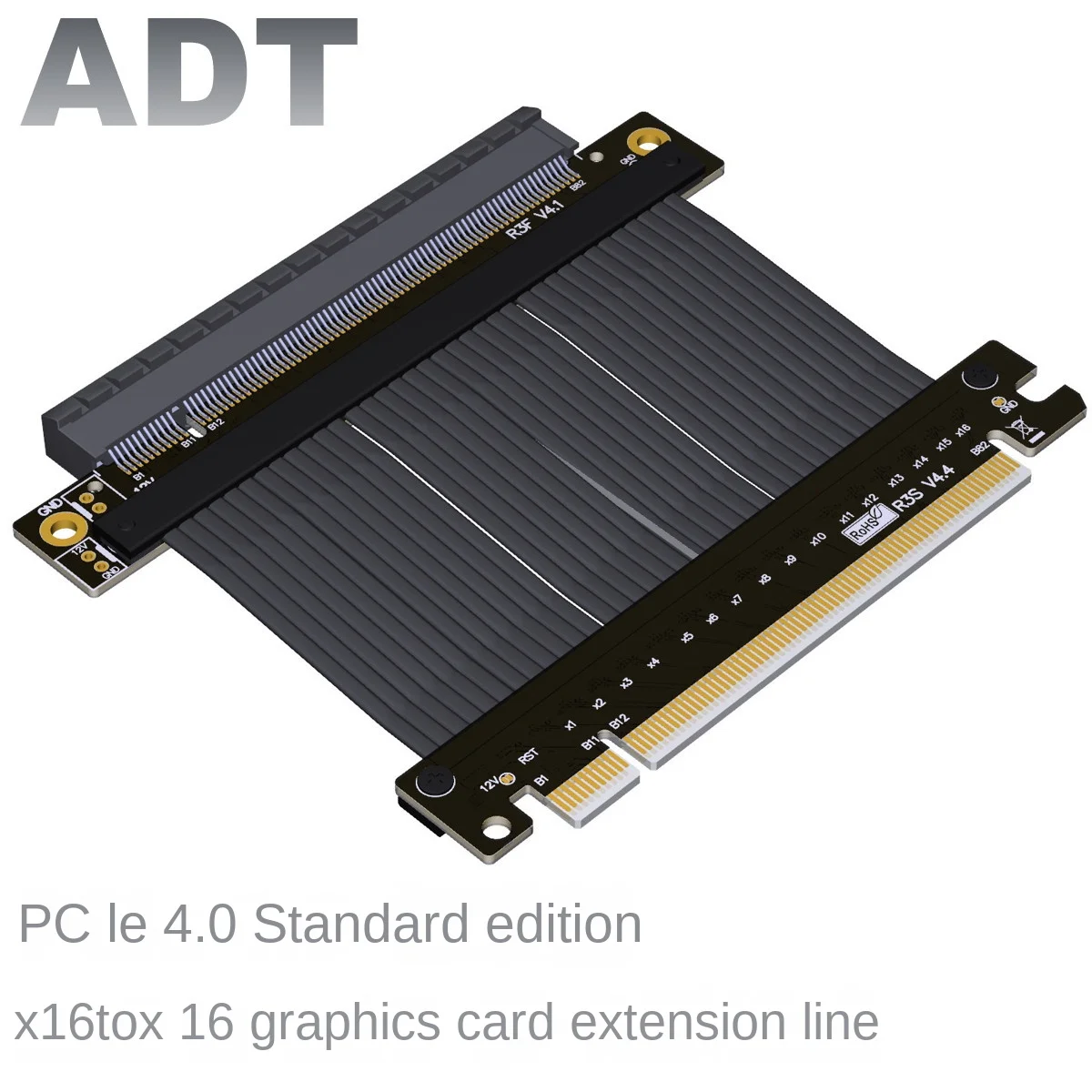 

Кабель-удлинитель для видеокарты PCIE 4,0x16, совместимый с ATX, компьютерное шасси, видеокарта, гибкий кабель 90 градусов