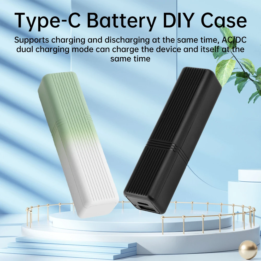 Portable 1*21700 Power Bank Diy Box 5V 2.1A Output Welding Free Diy Battery Storage Box 10W Charging Battery Case battery storage box power bank case battery power bank box