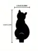 2pcs 304 stainless steel wire drawing process cat shape strong viscose strong load-bearing anti-rust hook, hanging storage key 4